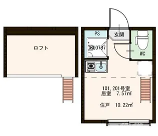 東京都品川区荏原4【アパート】の間取り