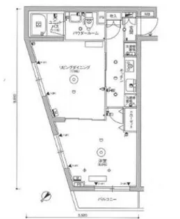 スカイコート品川パークサイドIII【5階】の間取り