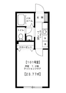 東京都渋谷区代々木5【アパート】の間取り