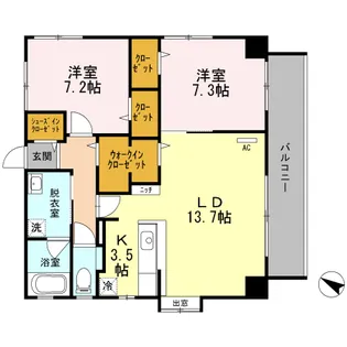 OHANA【3階】の間取り