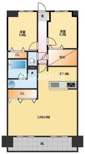 アルファスマート道ノ尾駅【6階】の間取り