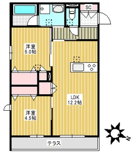 NOBEL中落合【1階】の間取り