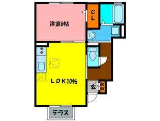 リバ-サイド幸【1階】の間取り