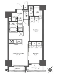 コンフォリア滝野川【12階】の間取り
