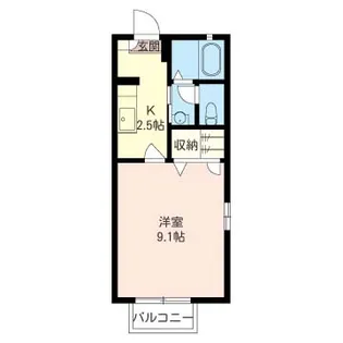 サンモールB棟【1階】の間取り