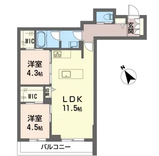 ルル・アルエット【2階】の間取り