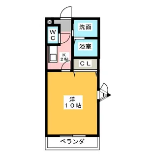 メゾンベルフルール【2階】の間取り