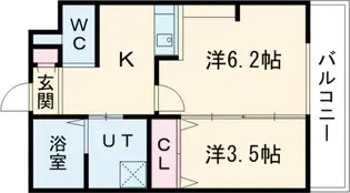 ジーイーシス【1階】の間取り