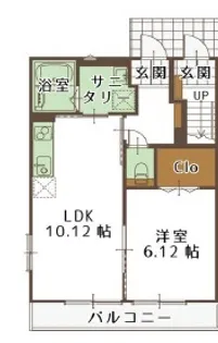 ルーツ22番館【1階】の間取り