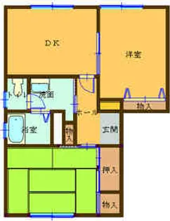 ディアスST B【2階】の間取り