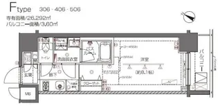 ZOOM都立大学【4階】の間取り