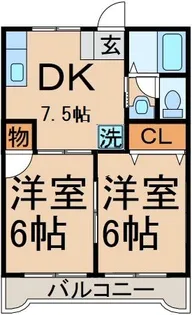 ウェルサイドマンション【3階】の間取り