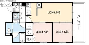 エステムコート京橋セレブIポーラスター【9階】の間取り