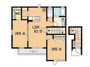 リッチヒルズ仙北【2階】の間取り