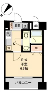 コモド水天宮レジデンス【3階】の間取り