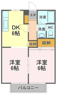 サンパレス小鹿A【2階】の間取り