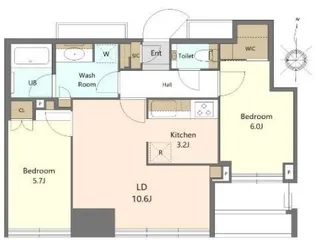 大崎ステーションレジデンス【19階】の間取り