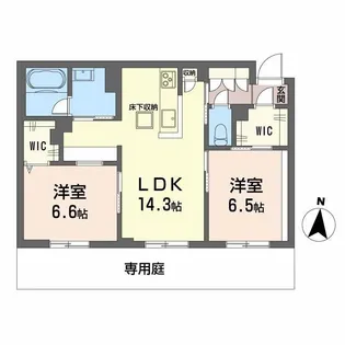 レーベンエイトII【1階】の間取り