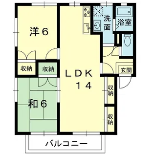 サンビレッジ緑ヶ丘【2階】の間取り