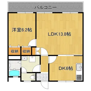 サニーハイツ香蘭【2階】の間取り