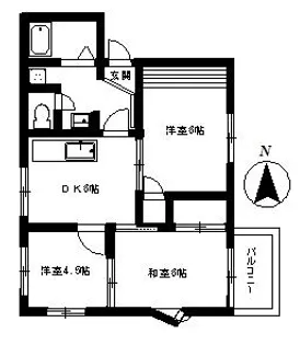 フレグランスU【2階】の間取り