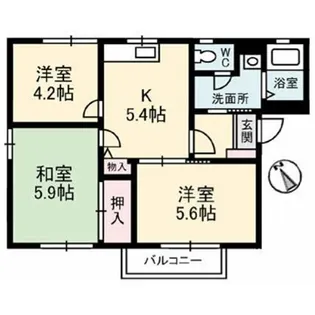 カーサ横山【1階】の間取り