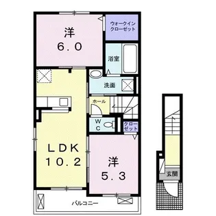 ルボワリジエール【2階】の間取り