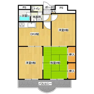 リヴェールマンション熊谷【3階】の間取り