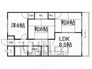 パレトール【3階】の間取り