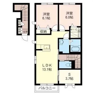 【シャーメゾン】セント リビエ I【2階】の間取り