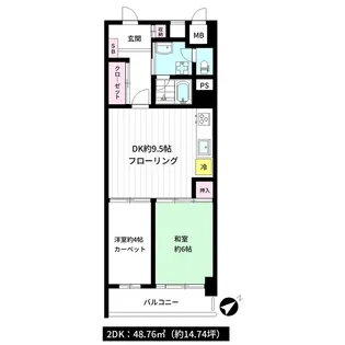 イトーピア東陽町マンションE棟【2階】の間取り