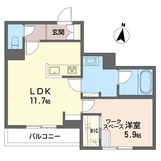 セゾン ヴェルテ【1階】の間取り