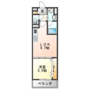 クリエオーレ誉田【3階】の間取り