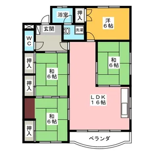 川合マンション【3階】の間取り