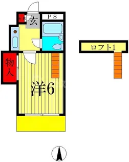 ジュネパレス新松戸第38【1階】の間取り