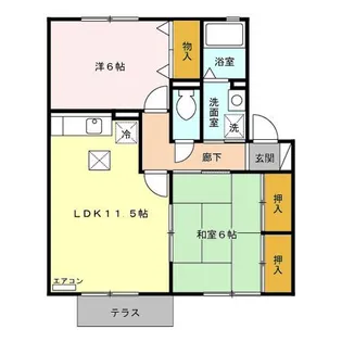 ラ・ルーン【1階】の間取り
