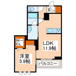 シャーメゾン月出【2階】の間取り