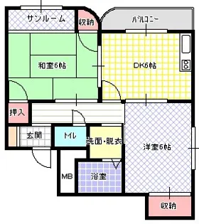 シティライフ林【1階】の間取り