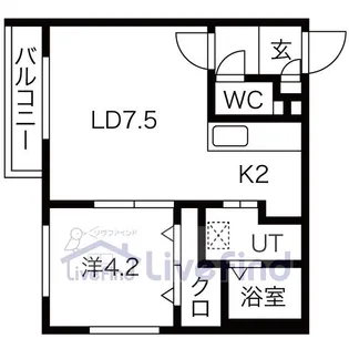 リトス美園【2階】の間取り