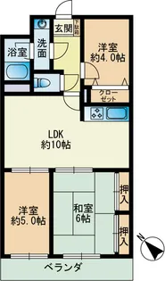 セザール姪浜【5階】の間取り