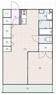 ロジュマン九の城【2階】の間取り