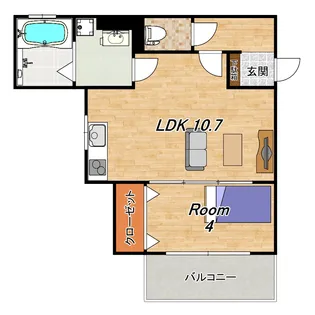 パークス長岡京【1階】の間取り