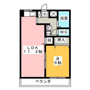 ラビットハウスタートルII【1階】の間取り