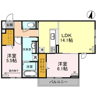 Confort三国ヶ丘【2階】の間取り