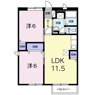 メゾンファミリーユ A棟【2階】の間取り