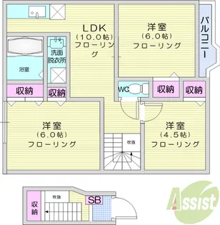 ヒルズTK【2階】の間取り