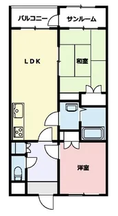 信開トピア石川【2階】の間取り