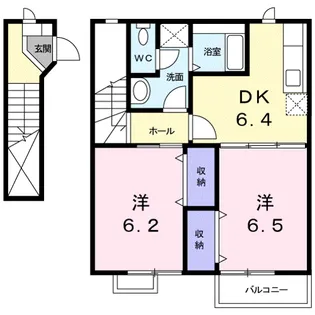 アクア21 B【2階】の間取り