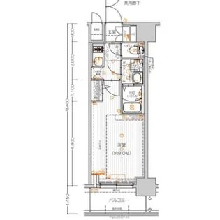 エスリード大阪グランフォート【5階】の間取り