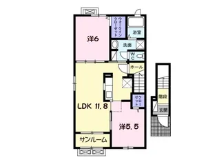 プラシードI【2階】の間取り